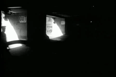Point of view of 1920s car driving through crowded city street Video stock 11355826