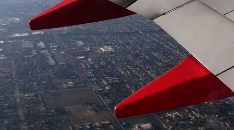 Point of View on an Airplane Stockbeeldmateriaal 43913413