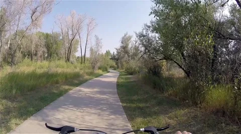 Point of view biking Stock Footage 53641576