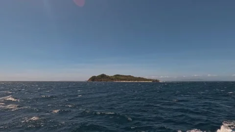 Point of view from boat sailing in the ocean, travel holiday tour Philippines Stock Footage 281350441