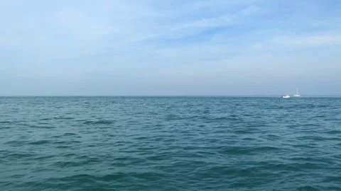 Point of view from a boat of the sea Stock Footage 244851323