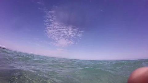 Point of View Camera, sitting on sea Shore Stock Footage 81473657