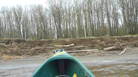 Point of View in Canoe 2 Stock Footage 2587622