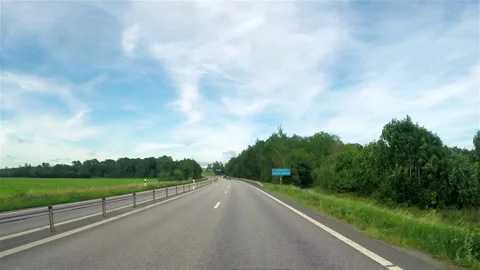 Point of View Car Driving on Road Vidéo 99743344