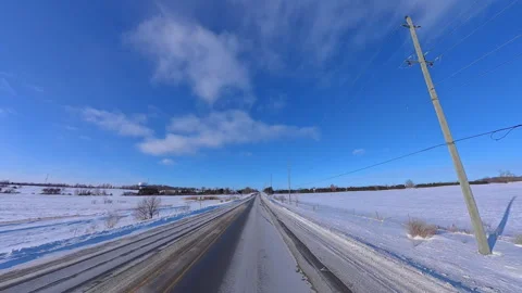 Point of view of car view driving plate in Innisfil town in Ontario, Canada.. Stock Footage 344766410