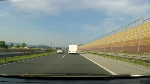 Point of view driving on A1 Highway in Slovenia Stock Footage 172090831