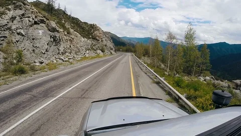 Point of view driving on the asphalt on the highway. Auto travel concept. POV - Vídeos de archivo 110330923