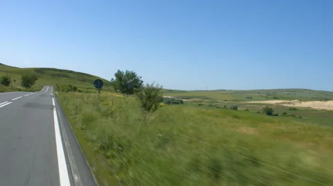 Point of view from driving a car Video stock 64013259