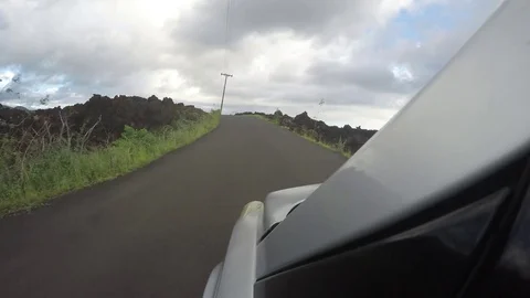 Point Of View Driving Down A Secluded Narrow Road Stock-Footage 83520244