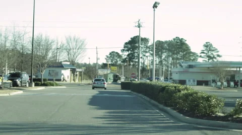 Point of view driving going over a speed bump Stock-Footage 50541838
