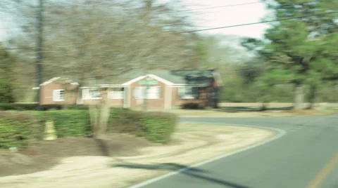 Point of view driving going through a small parking lot 스톡 동영상 50541850