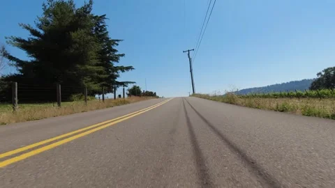 Point of view driving through the countryside with trees on a sunny day. Stock-Footage 310967152