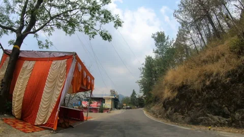 Point of view, driving through the mountains of Uttarakhand Stock Footage 200880311