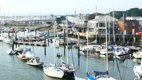 Point of view leaving Southampton on a Wightlink Ferry Stock Footage 244845207