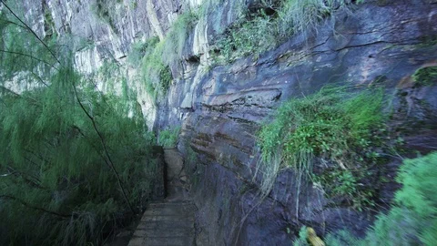 Point of view leisure exploration in Blue Mountain Sydney Stock Footage 85644883