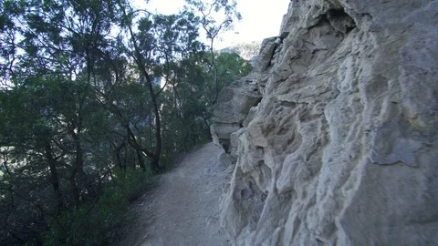 Point of view leisure exploration in Blue Mountain Sydney Stock Footage 85646887