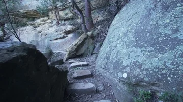 Point of view leisure exploration in Blue Mountain Sydney Stock Footage 85649374