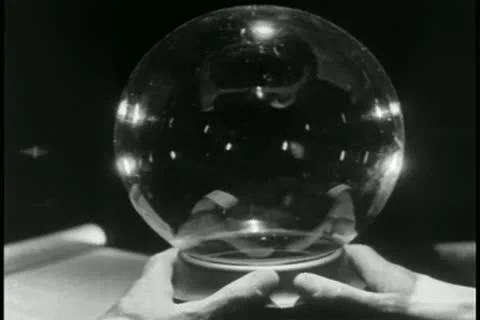 Point of view looking into cystal ball Stock Footage