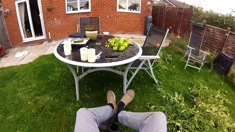 Point of view of maintaining the garden Stock Footage 96018008