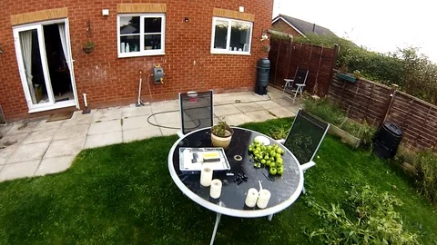 Point of view of maintaining the garden Stock Footage 96018961