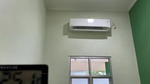 Point of view of a man checking the temperature of a room Stock Footage 272312937