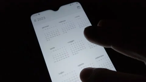 Point of view of man touching retina screen scrolling Stock Footage 142592828