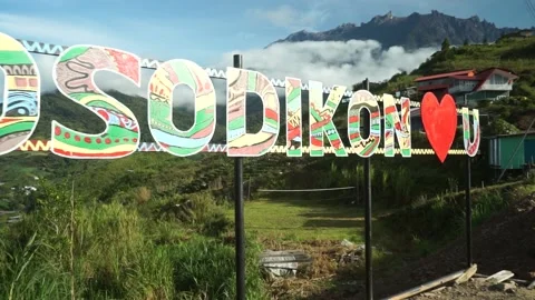Point of view mount Kinabalu  Stock Footage 209117372