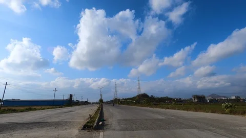 Point of view of a moving vehicle Stock Footage 123848255