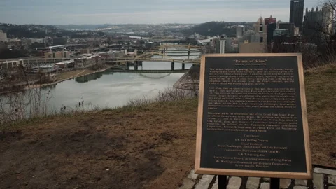 Point of view Mt. Washington Pittsburgh Pennsylvania Stock Footage 232780225
