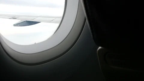 Point of View from a passenger during a Flight Video stock 87778648