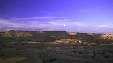 Point of view from passenger window with train traveling through southwest Stock Footage 29807705