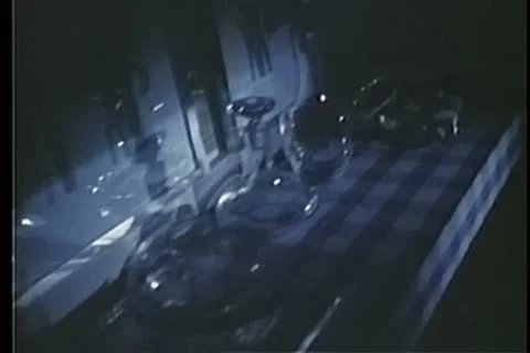 Point of view of person walking through dark house Stock Footage 11354426