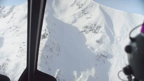 Point of view from pilot of a helicopter flying over the mountains of Siberia 스톡 동영상 102765558
