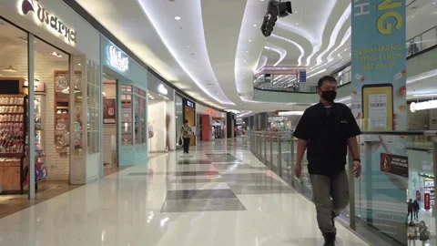 Point of View (POV) Timelapse of walking inside a mall Full HD 1080p 30FPS Stock Footage 138882103