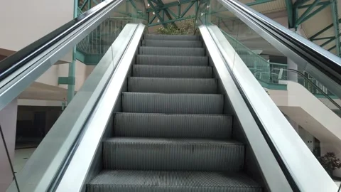 A Point of View of Riding an Escalator Stock-Footage 157282237