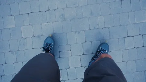 Point of view rollerblading Stock Footage 98104247