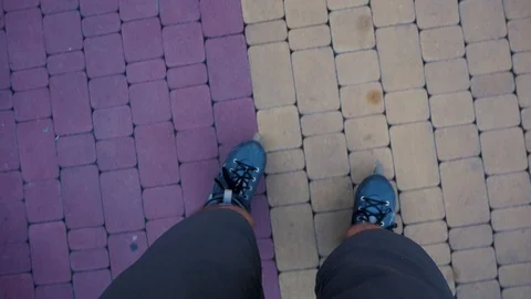 Point of view rollerblading Stock Footage 98108447