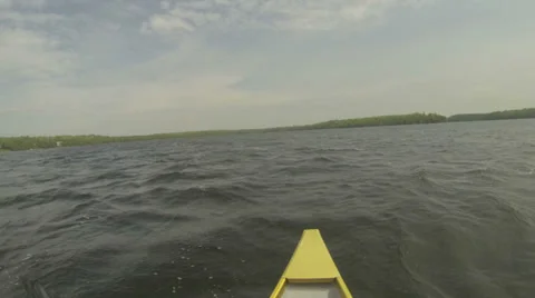 Point of view of rower on a canoe Stock Footage 39652442