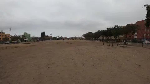 Point of view running across the land 스톡 동영상 142151025
