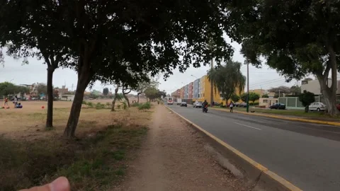 Point of view running in fast motion Stock Footage 142151115