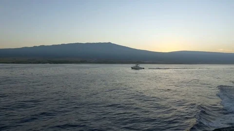 Point of view shot of a boat on the ocean on a parallel course Stock-Footage 84809169