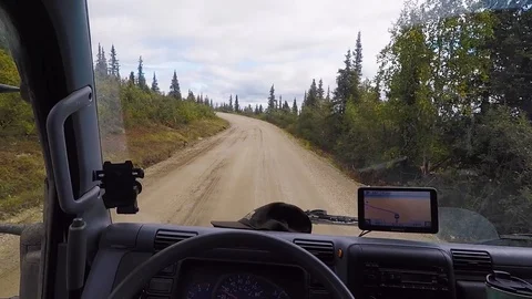 Free Photo  Front view of a road from driver seat