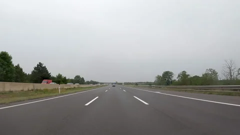 Point of view shot of driving a car on a motorway Stock Footage 214031804