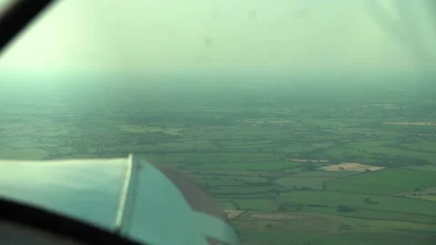 Point of view shot from inside a small single engine plane Stock Footage 133504191