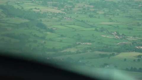 Point of view shot from inside a small single engine plane Stock Footage 133504670