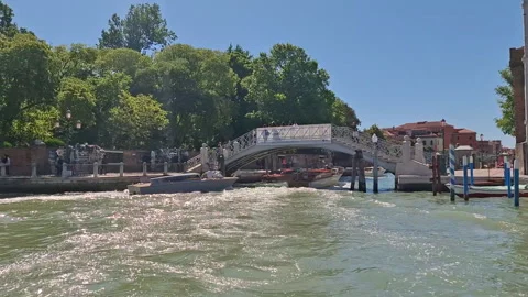 Point of view shot navigating The Grand Canal in Venice, Italy Stock Footage 344687181
