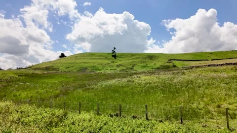Point of view shot passing beautiful english countryside Stock Footage 339378121
