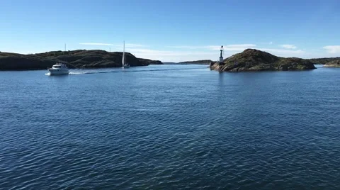 Point of view shot from a sailing boat in Sweden Video stock 67314871