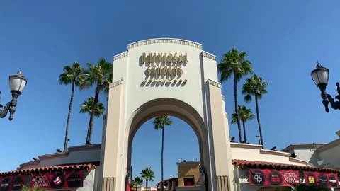 A point of view shot of someone walking up to the front entrance gates of Stock Footage 118186565