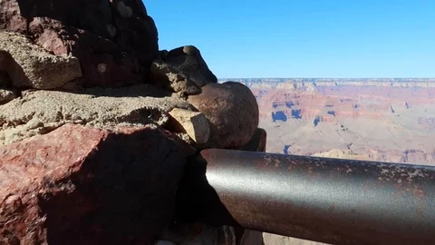 Point of View Shot- Walking Towards Grand Canyon National Park Viewpoint Stock Footage 94887808